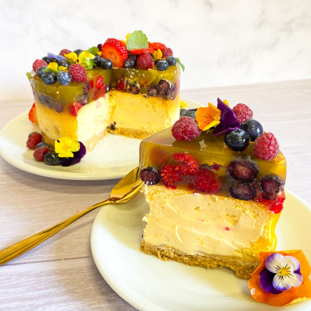 Cheesecake de Grand Marnier de Naranja con Gelatina de Champagne de